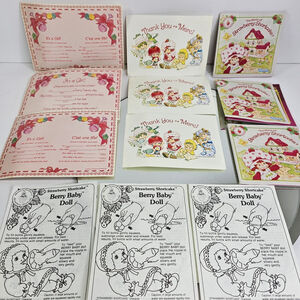 Vintage Strawberry Shortcake Doll Replacement Paperwork Postcards